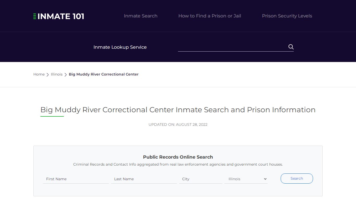 Big Muddy River Correctional Center Inmate Search, Visitation, Phone no ...