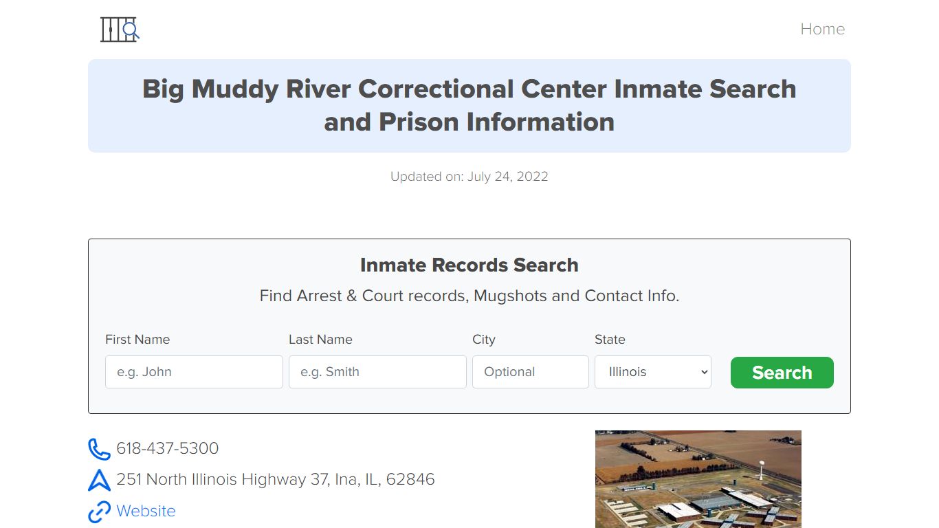 Big Muddy River Correctional Center Inmate Search, Visitation, Phone no ...